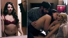 Bruneta cu fundul bombat care se lasa pe mana vecinului ei sexy deoarece doreste sa fie